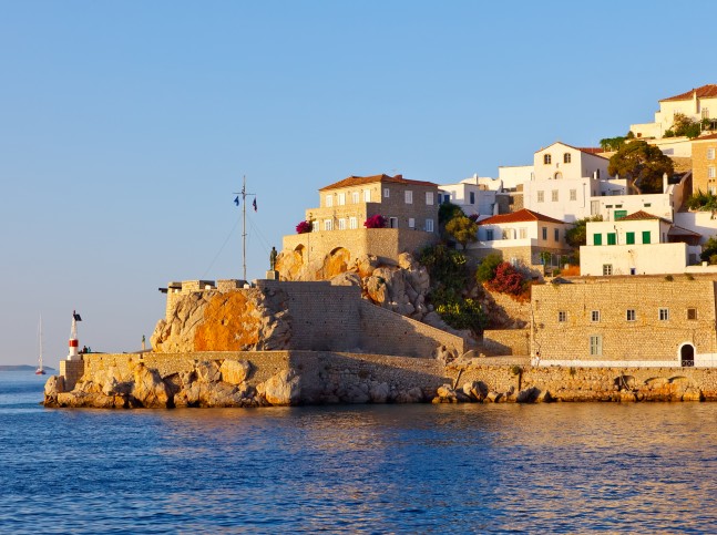 Hydra island sunset