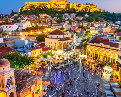 Monastiraki athens night