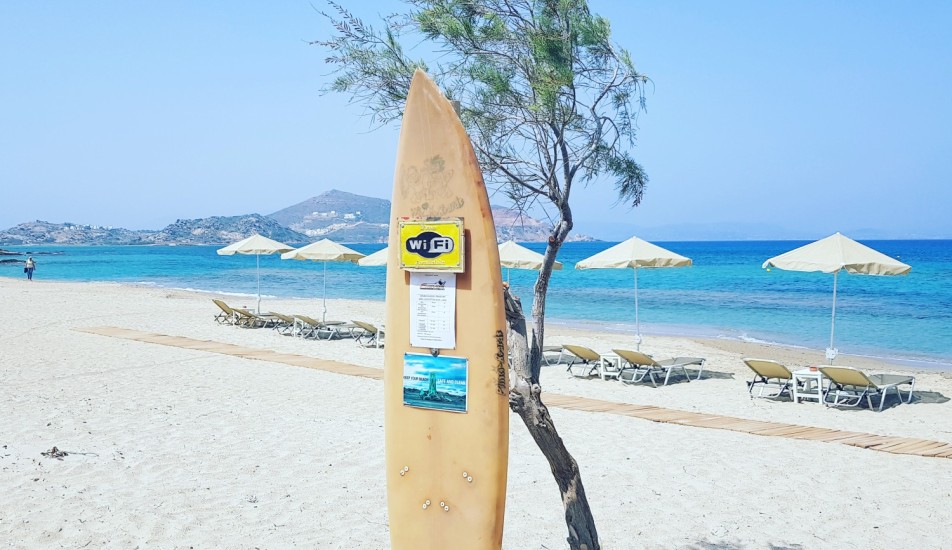 fivlos beach naxos beach surfboard