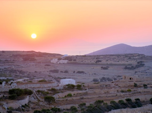 sunset folegandros island